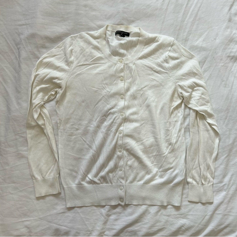 White cardigan